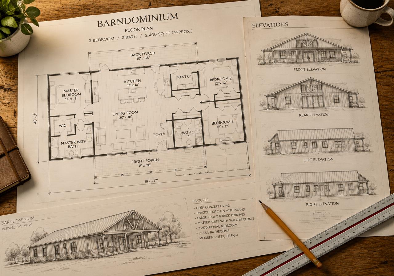 Representative building layout drawings